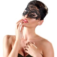 Augenmaske aus filigraner Stickerei, mit Spitzenband zum Zubinden