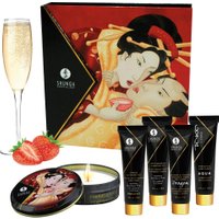 „Geisha's Secret Set“ 5-teilig, Massage-Öl, Körper-Öl, Massagekerze, Gleitgel, Intensiv-Creme
