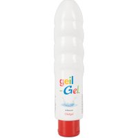 Gleitgel „geilGel“, in Dildoflasche
