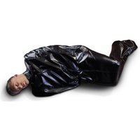 Schlafsack aus Lederimitat, ungefüttert mit verschlossenen Armöffnungen